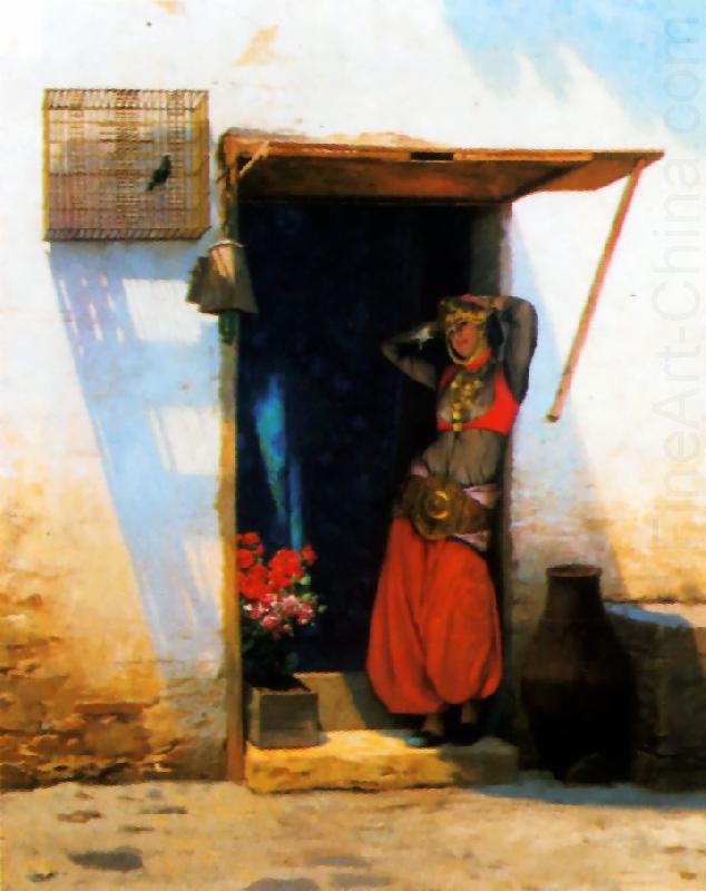 Jean Leon Gerome Woman of Cairo at her Door china oil painting image